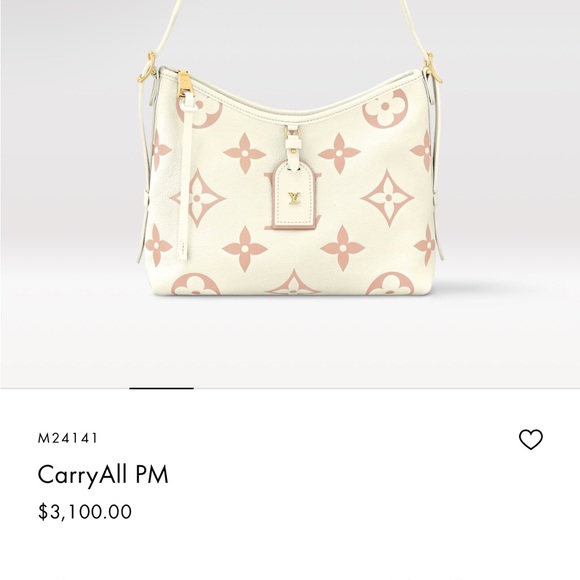 ✨RARE✨ pouch insert for the Louis Vuitton Carry All PM in Latte/Chamallow - Picture 8 of 15